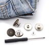 GIYOMI 20mm No Sewing Jeans Buttons Replacement Kit with Metal