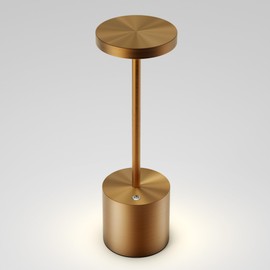 JALVDE Cordless Table Lamps Rechargeable - Outdoor Waterproof LED Table Light Portable 5000mAh Battery Operated Lamp 3 Color Stepless Dimming with Memory Function for Restaurant Dining Patio Bronze