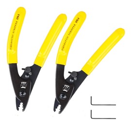 2pcs CFS-3 Fiber Optic Wire Stripper, Three Hole Wire Stripper for Stripping 250μm to 125μm Fiber Liners and 0.9mm~3mm Jumper Outer Layer
