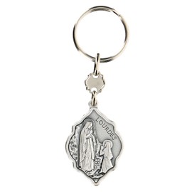 crigema - Metal Keyring - 4 cm High, Our Lady of Lourdes
