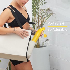 ViddVoom Mini Banana Umbrella - Fun Umbrella with Quirky Banana Handle for Rainy Days (Yellow)