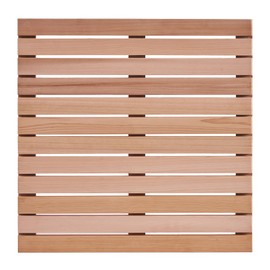 bingaai Cedar Wood Shower Mat, Cedar Wooden Bath Mats, Wood Bath Mat 24 × 24 in, Shower Stall Mat Non-Slip for Bathroom Bathtub Spa Sauna Garden Home, Wooden Floor Mat Large for Indoor and Outdoor