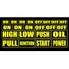 OwnTheAvenue On Off Switch Button Kit Vinyl Stickers Yellow