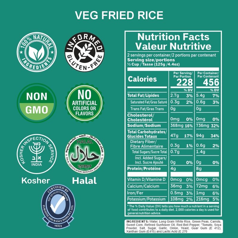 Eat Regal Veg Fried Rice – Microwavable, Ready in 90