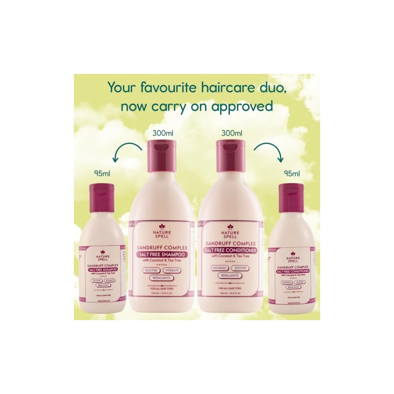 Nature Spell Dandruff Complex Travel Size Duo, Shampoo & Conditioner