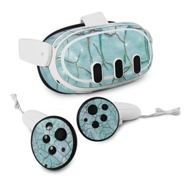 MightySkins Glossy Glitter Skin Compatible with Meta Quest 3 - Chipped Paint | Protective, Durable High-Gloss Glitter Finish | Easy to Apply