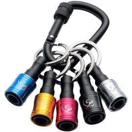 SOUL POWER Bit Holder Set of 5 Colors, Key Holder, Pull Up Type, Carabiner, Portable, Socket Holder, Tip Tool, Driver Bit Holder Set, Set of 1