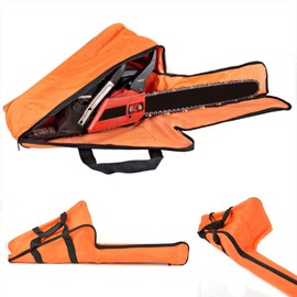 Chainsaw Bag Carrying Case Portable Protection Waterproof Holder with Portable Long Zipper Handle Straps Fit for Chainsaw Storage Organizer 22 "Orange