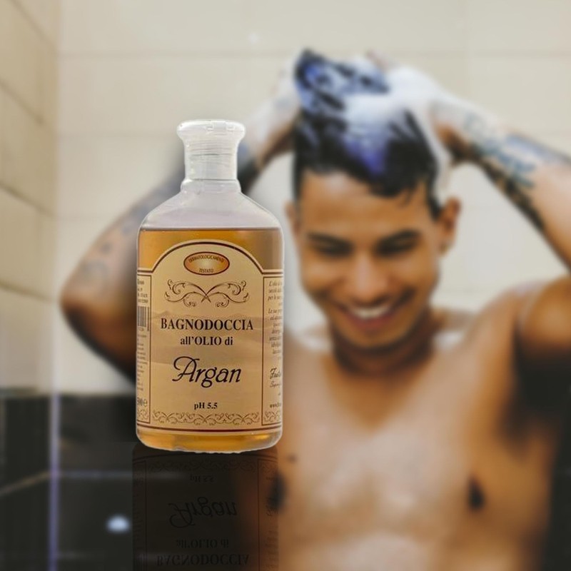 Fratelli Risso - Arganöl-Duschgel, Körperbad, 1 Stück 500 ml