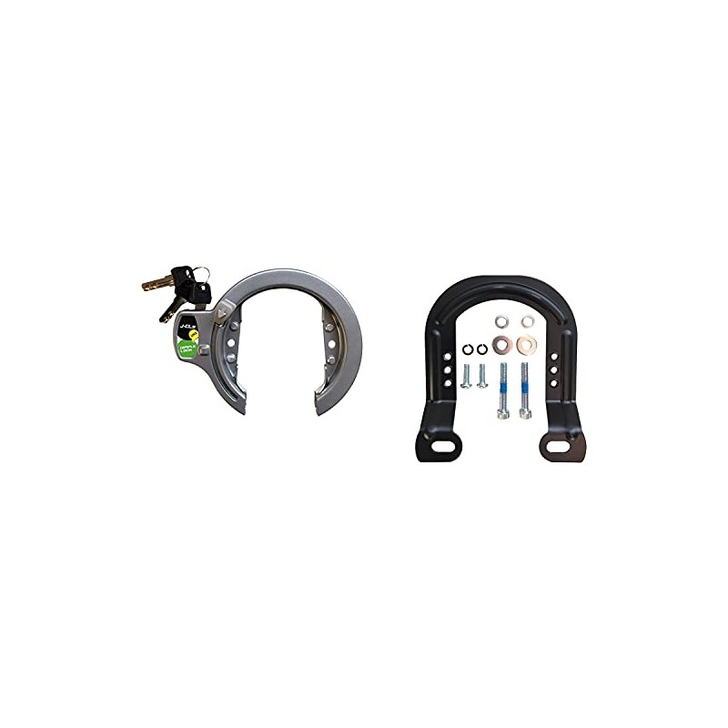 J&C JC-058CLB SI Ring Lock with Bracket, Silver