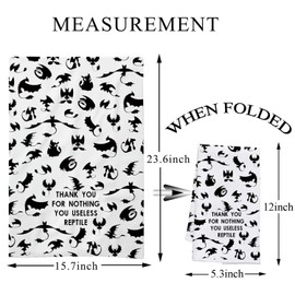 BDPWSS Dragon Anime Gift Dragon Lover Gift HTTYD Fans Gift Thank You for Nothing You Useless Reptile Dragon Kitchen Towel (Useless Reptile TW)