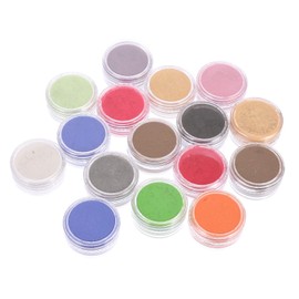 NUOBESTY 16pcs Color Pigment Powder for Eye Shadow Nail Art Face Makeup Randomly Selected Glittering Shades for Crafting