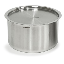 [CHEFWIN] No More Odor and Color Staining! A Lifetime Sanitary Stainless Steel Canister, Storage Container, Stainless Steel, Durable, Heat Resistant, Will Not Age, 6.3 inches (16 cm)