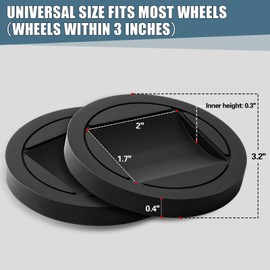 Zhulerzil Bed Stoppers to Prevent Sliding - 6 Pack Furniture Wheel Stopper for Hardwood Floor - Rubber Bed Frame Stopper Caster Cups fit All Wheels of Furniture, Sofa, Bed, Chairs