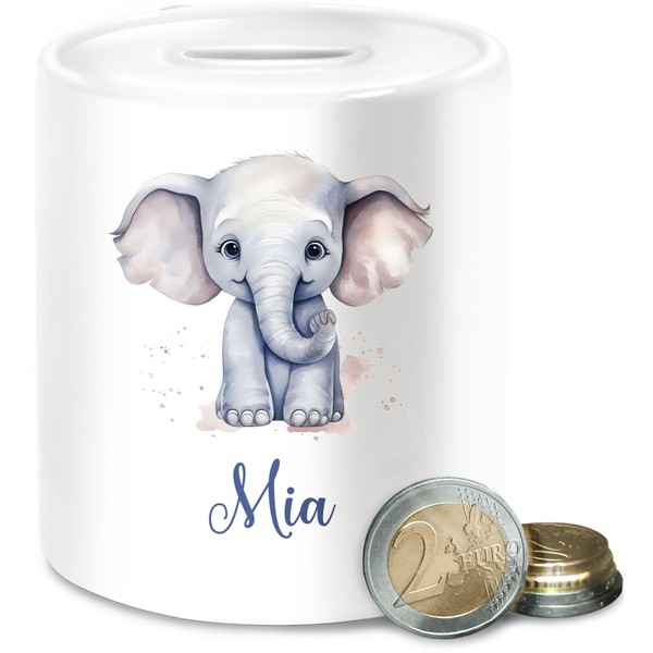 Money Box - Zoo Animals - Elephant Pachyderm Grey Giant