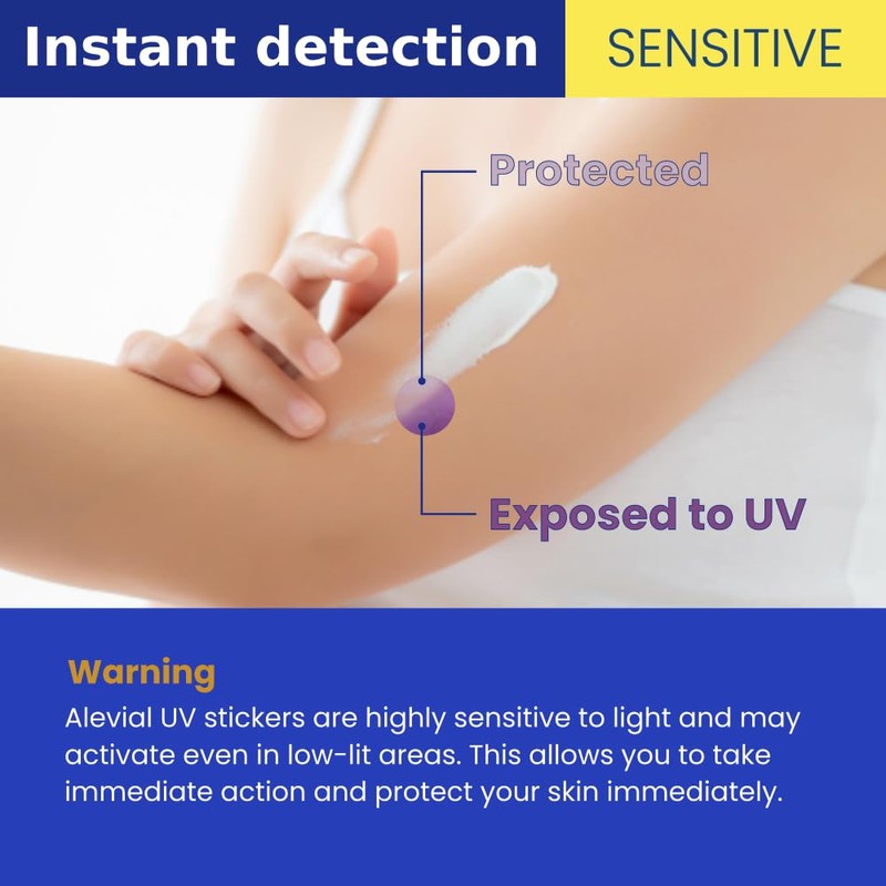 UV Detection Stickers for Sunscreen Reapply Reminder, Suitable for Kids