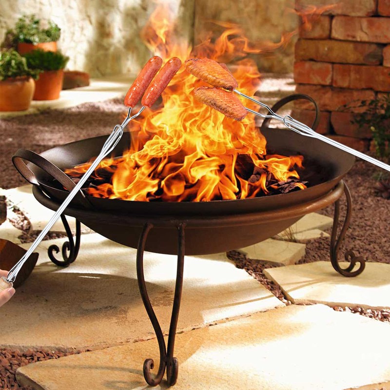 HENGI 6 Pack Marshmallow Sticks for Fire Pit, 30" Extendable