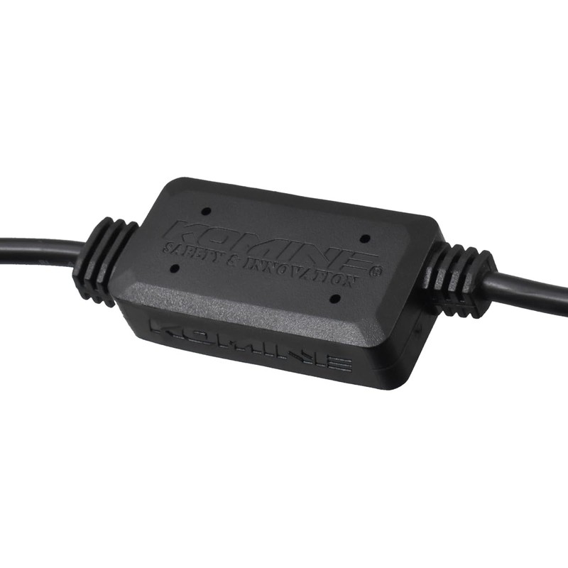 Komine KK-211-1 QC3.0 USB Power Supply for Motorcycles S Black