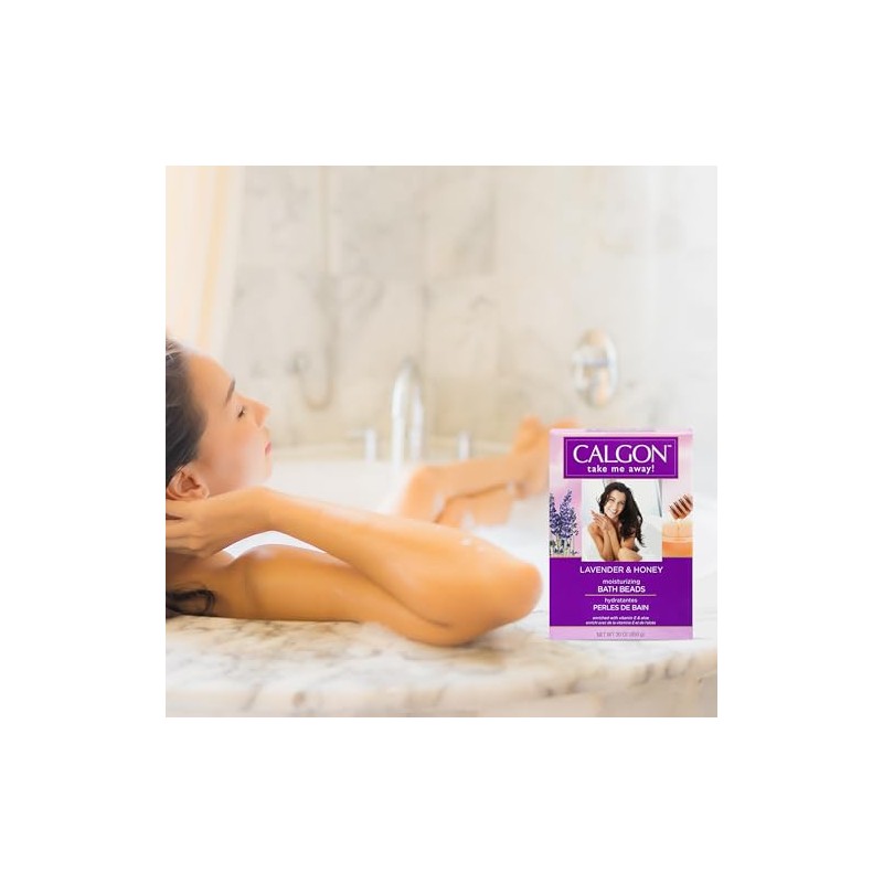 Perlas de baño ultrahidratantes Calgon (lavanda y miel, 30 onzas)