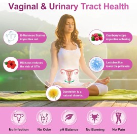 Natures Target Mujer Probioticos 100 mil millones UFC D-Manosa  Arandano  Prebioticos  Enzimas Digestivas Salud Vaginal Urinario Balance PH Sin Sabor 