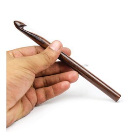Classic Handcrafted Deluxe Crochet Hooks | Crocheting & Knitting Needles Accessories | Nagina International (US Size M/13 (9-mm), Rosewood)