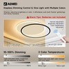 AOMEI 20 Inch Modern Flush Mount,52W Ceiling Light Fixture Full