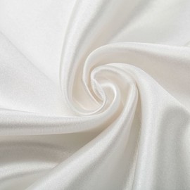 Silk Satin Pillowcase for Hair and Skin Pillow Cases Sets with Hidden Zipper Sateen Pillow Cover 21 × 33 inches (2, White)
