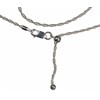 uGems Sterling Silver Adjustable Rope Chain 1.2mm, 22 Inch