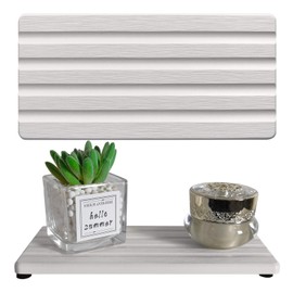 2 PCS Water Absorbing Stone Trays for Bathroom Sink & Kitchen Counter, Fast-Drying Diatomite Sink Caddy, Vanity Tray, Hand Soap Holder with Anti-Skid Feet (White, 7.9" x 4"/20 x 10cm)