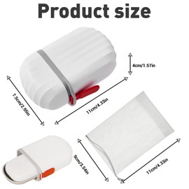 Compact Travel Soap Case - Leak-Proof Lid, Durable Plastic, Hygienic Drain Plate for Home & On-the-Go Use (White)