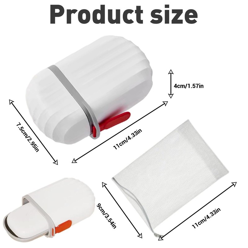 Compact Travel Soap Case - Leak-Proof Lid, Durable Plastic, Hygienic