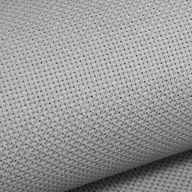 KCS 59"x 1 Yard 14ct Counted Cotton Aida Cloth Cross Stitch Fabric (Medium Grey)