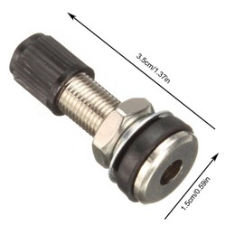 2 Pcs Tyre Valve Rim Valves with Dust Caps Car Valve Tubeless Valve Metal for Car Motorcycle Tires