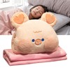 Stuffed Animals Travel Blanket Pillow Set Soft Plush Hugging Pillow