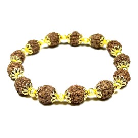 AWAKEN YOUR KUNDALINI Gorgeous Rudraksha Rudraksh Stretch Bracelet - Universal Birthstone & Root Chakra Balance