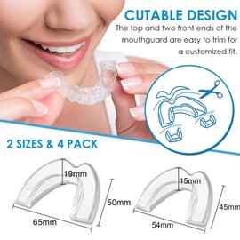 4 Pieces 2 Sizes Night Grinding Splint Soft Material Comfortable