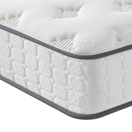 Vesgantti Queen Size Mattress, 10 Inch Innerspring Multilayer Hybrid Mattress, Ergonomic Design with Breathable Foam and Pocket Spring, Tight Top Series Medium Firm Feel