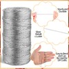 218 Yards/656 Feet Metallic Cord Silver Twine, 1 Spool 1.5