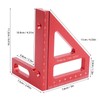 3D Multi Angle Measuring Ruler 45 90 Degree Aluminum Alloy
