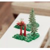 Set of 6 Assorted Miniature 1" Plastic Pine Trees with