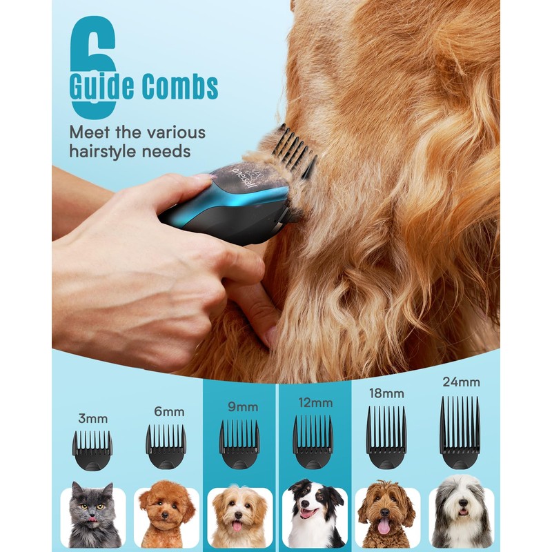oneisall Replacment Guide Combs for DTJ-001, 6 Pcs, 3 mm/6