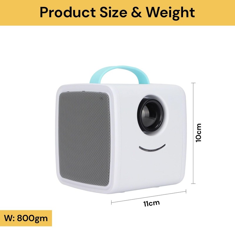 EZONEDEAL Stable Performance Wide Application 1080P HD Mini Video Projector