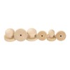 PATIKIL 38mm Stamp Wood Round Handle, 10Pcs Wooden Knobs Stamp