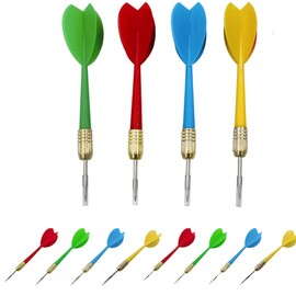 Helonge Dart, 16 Pcs Dart with Steel Tip Points for Dartboard Multicolor