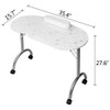 Manicure Nail Table,Portable Folding Station Desk Movable Manicure Table for
