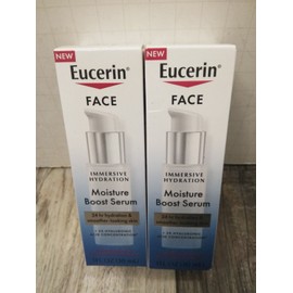 Eucerin Moisture Boost Serum 3x Hyaluronic Acid  24Hr Hydration 1.oz (2PK)