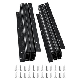 VEVOR Undermount Heavy Duty Drawer Slides, 16 24 32 40 Inch 260 lb Load Capacity Full Extension Ball Bearing Under Stair Cabinet Rails, Bottom Stair Cabinet Glides Track Runners(16inch, Black)