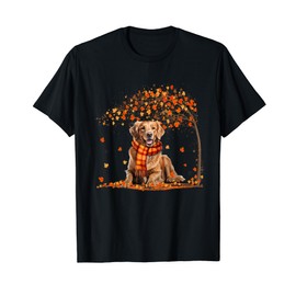 Golden Retrievers Hello Autumn Leaf Fall For Dog Lover T-Shirt