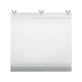 ESLIR Roman Blind No Drilling Required Transparent with Eyelets Colour Gradient Curtains with Hooks Eyelet Roller Blind Modern Curtains Grey W x H 80 x 130 cm 1 Piece