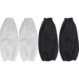 GORGECRAFT 2 Colors Waterproof Arm Sleeves Kitchen Oilproof Arm Covers Protector Reusable Oversleeves Cleaning Accessories for Women Work Cooking Painting Dish Washing Topiary Garden Black White